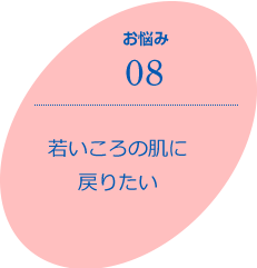 お悩み08　若いころの肌に戻りたい